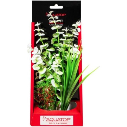 Aquatop Vibrant Wild Aquarium Plant White - 10\