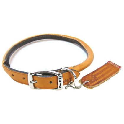 Circle T Leather Round Collar - Tan - 18