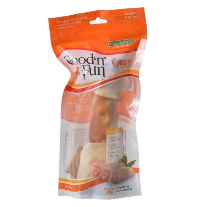 Healthy Hide Good 'n' Fun Triple-Flavor Bones - Beef, Pork & Chicken - Large - 1 Pack - (8