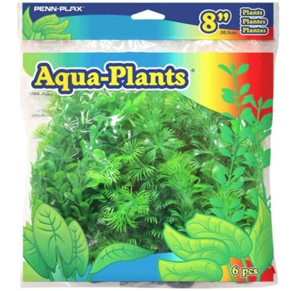 Penn Plax Plastic Plant Pack 8