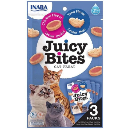 Inaba Juicy Bites Cat Treat Tuna and Chicken Flavor - 3 count